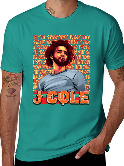 Music Unisex Cotton T-Shirt with Front Heat Transfer Print Xbbxy8gh6cvm