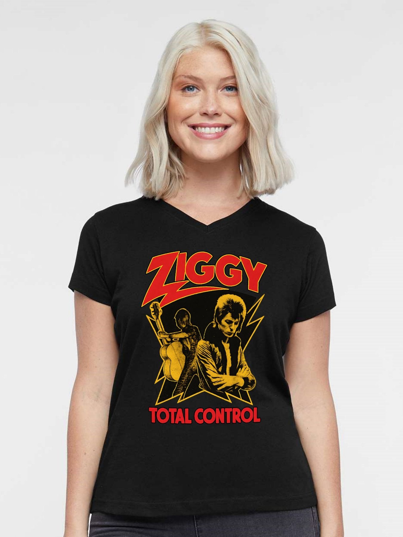 V-neck Women's Cotton T-shirt ZIGGY TOTAL CONTROL