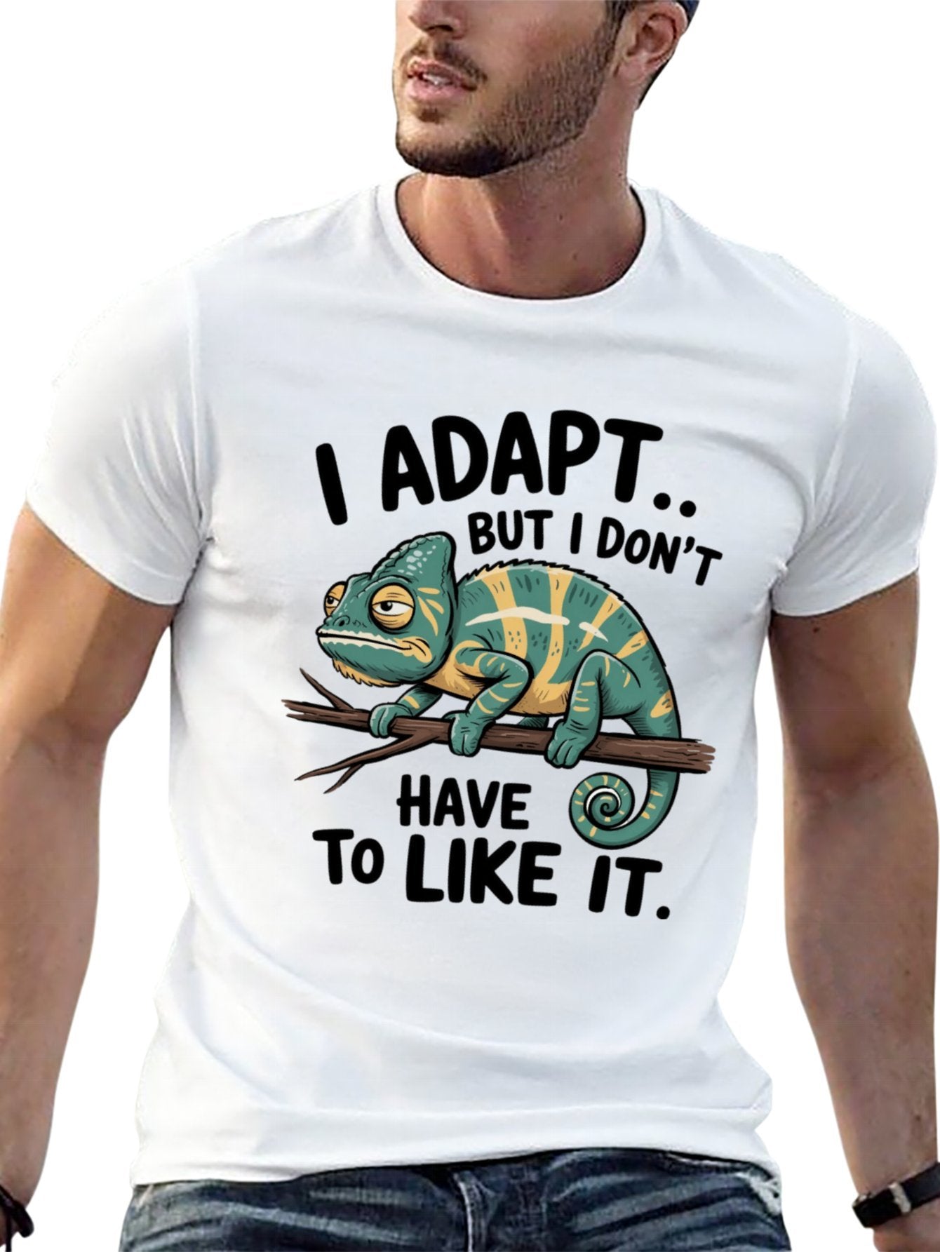 Funny Animals Unisex Cotton T-Shirt with Front Heat Transfer Print Xg2wdsfcplrx