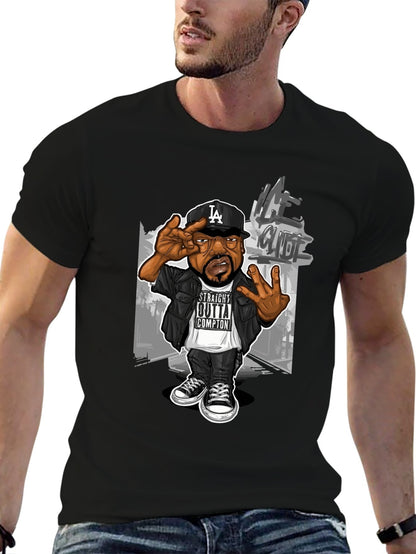 Music Unisex Cotton T-Shirt with Front Heat Transfer Print Xbbxy2c3evwc