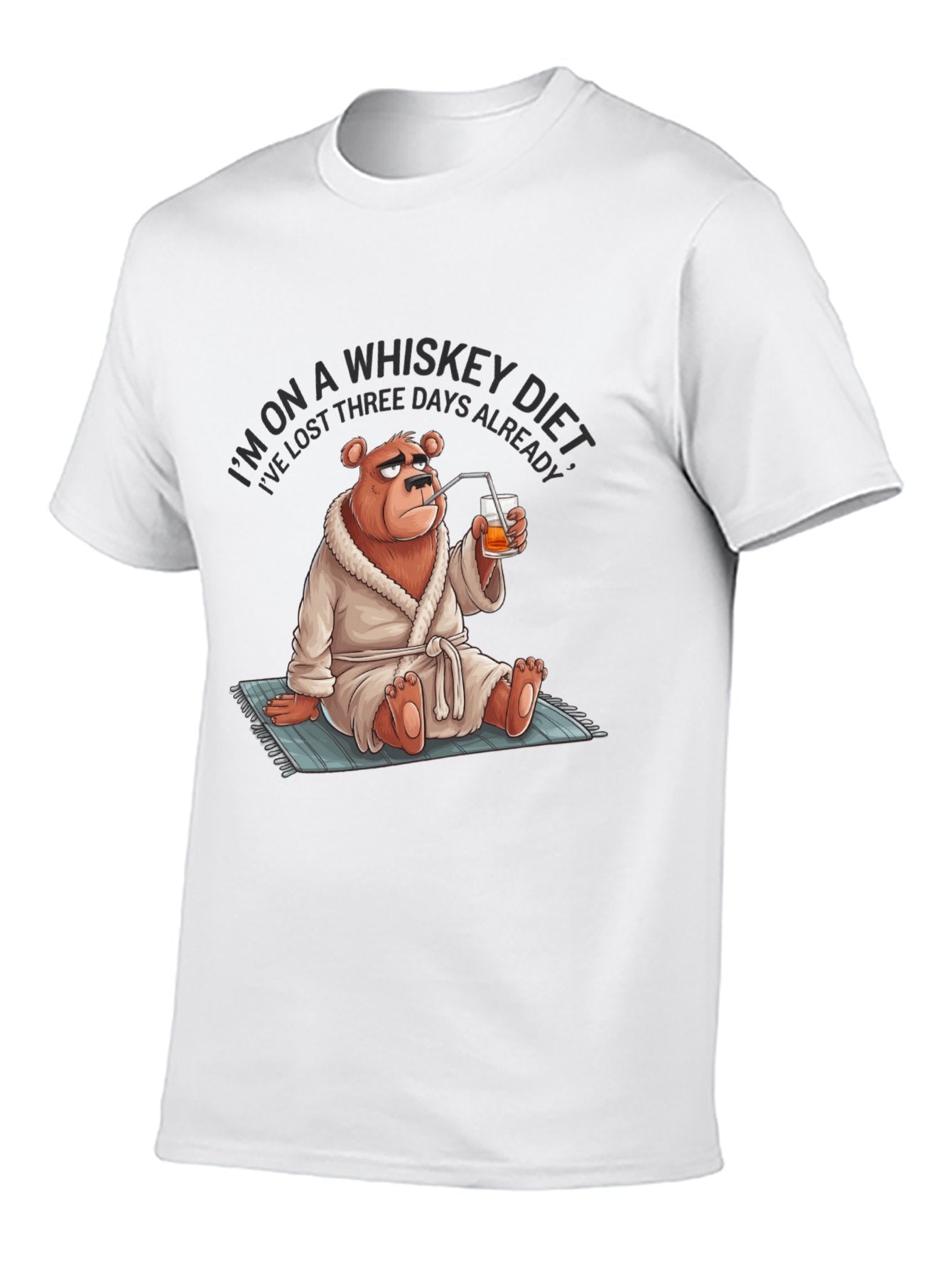 Funny Animals Unisex Cotton T-Shirt with Front Heat Transfer Print Xg2wd2sv4ort