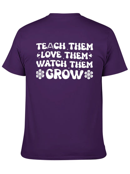 Unisex Cotton T-Shirt with Back Heat Transfer Printxb4432tecuqp
