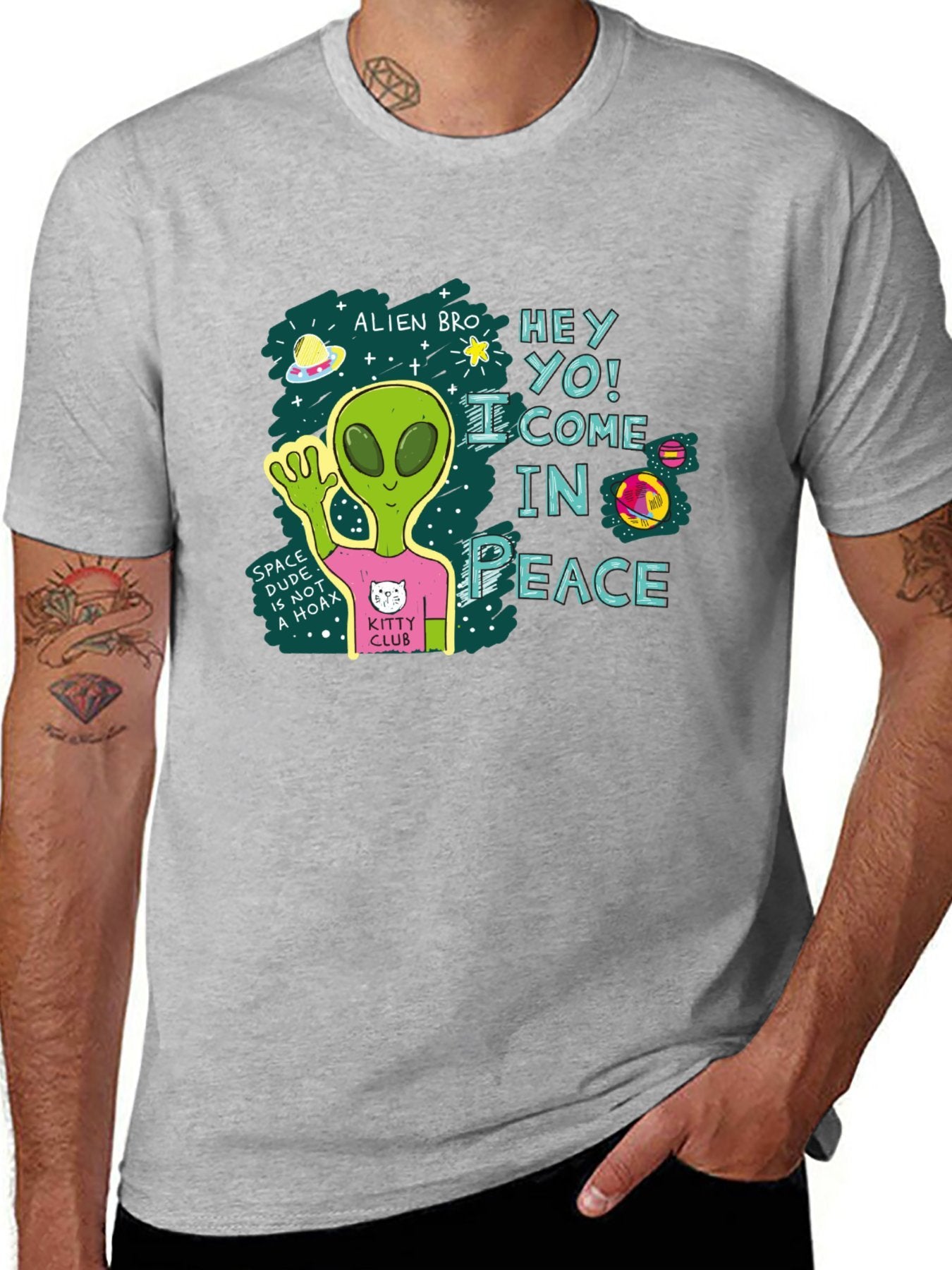 Funny Animals Unisex Cotton T-Shirt with Front Heat Transfer Print Xg2wd26wl2vp