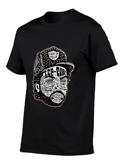 Music Unisex Cotton T-Shirt with Front Heat Transfer Print Xbb95q7ftsr1