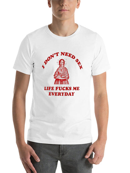 Unisex Cotton T-Shirt with Front Heat Transfer Printxg2kfceozc6q