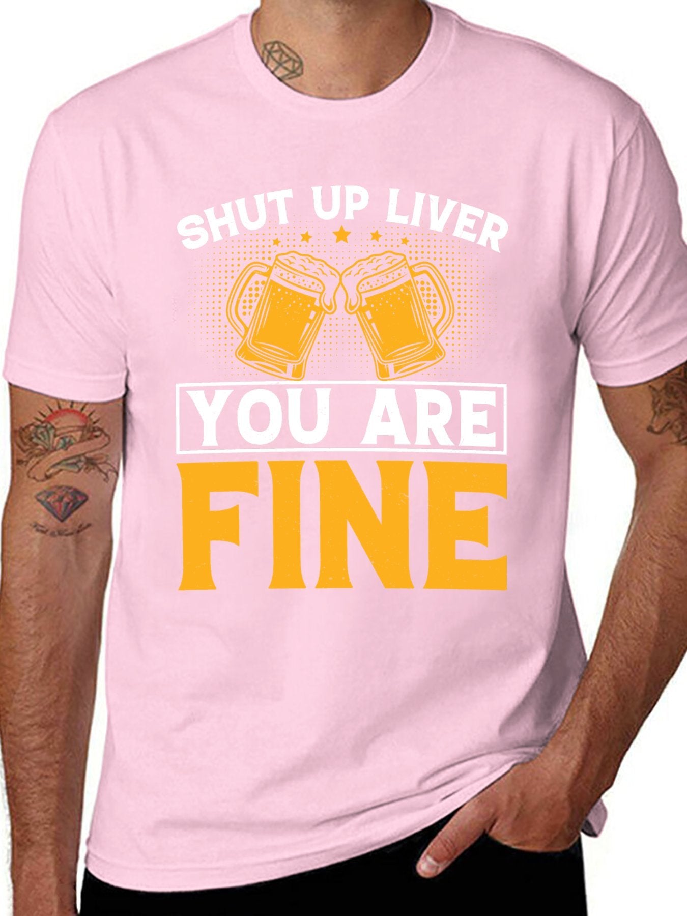 Unisex Cotton T-Shirt with Front Heat Transfer Printxb4v2e3oen2v
