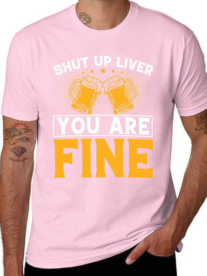 Unisex Cotton T-Shirt with Front Heat Transfer Printxb4v2e3oen2v