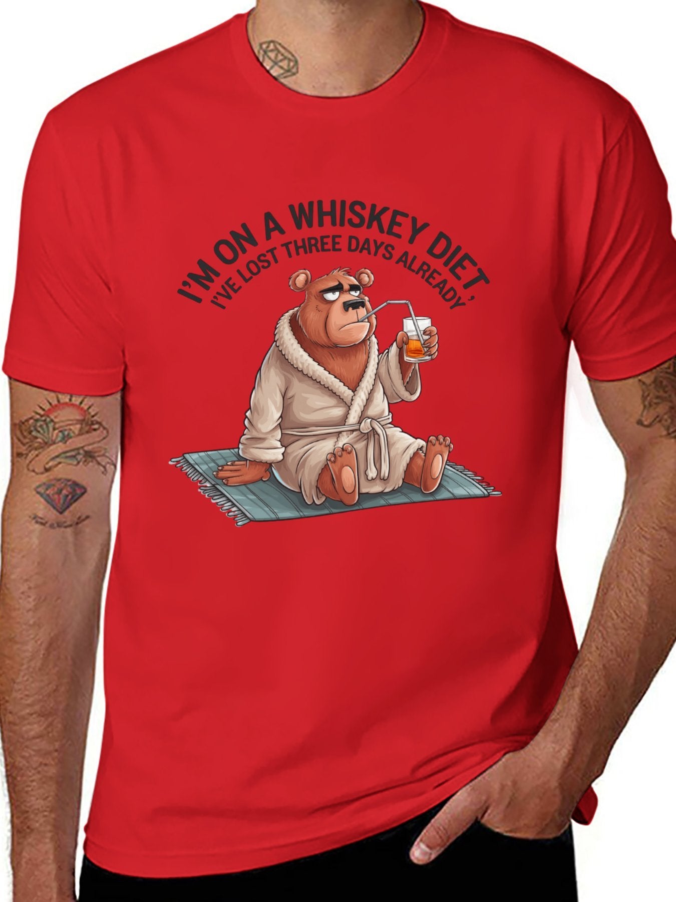 Funny Animals Unisex Cotton T-Shirt with Front Heat Transfer Print Xg2wd2sv4ort