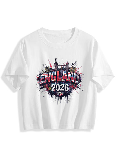World Cup 2026 Women's Crop Top T-Shirt England
