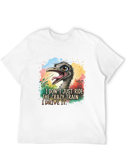 Funny Animals Unisex Cotton T-Shirt with Front Heat Transfer Print Xg2wdsghu3oc