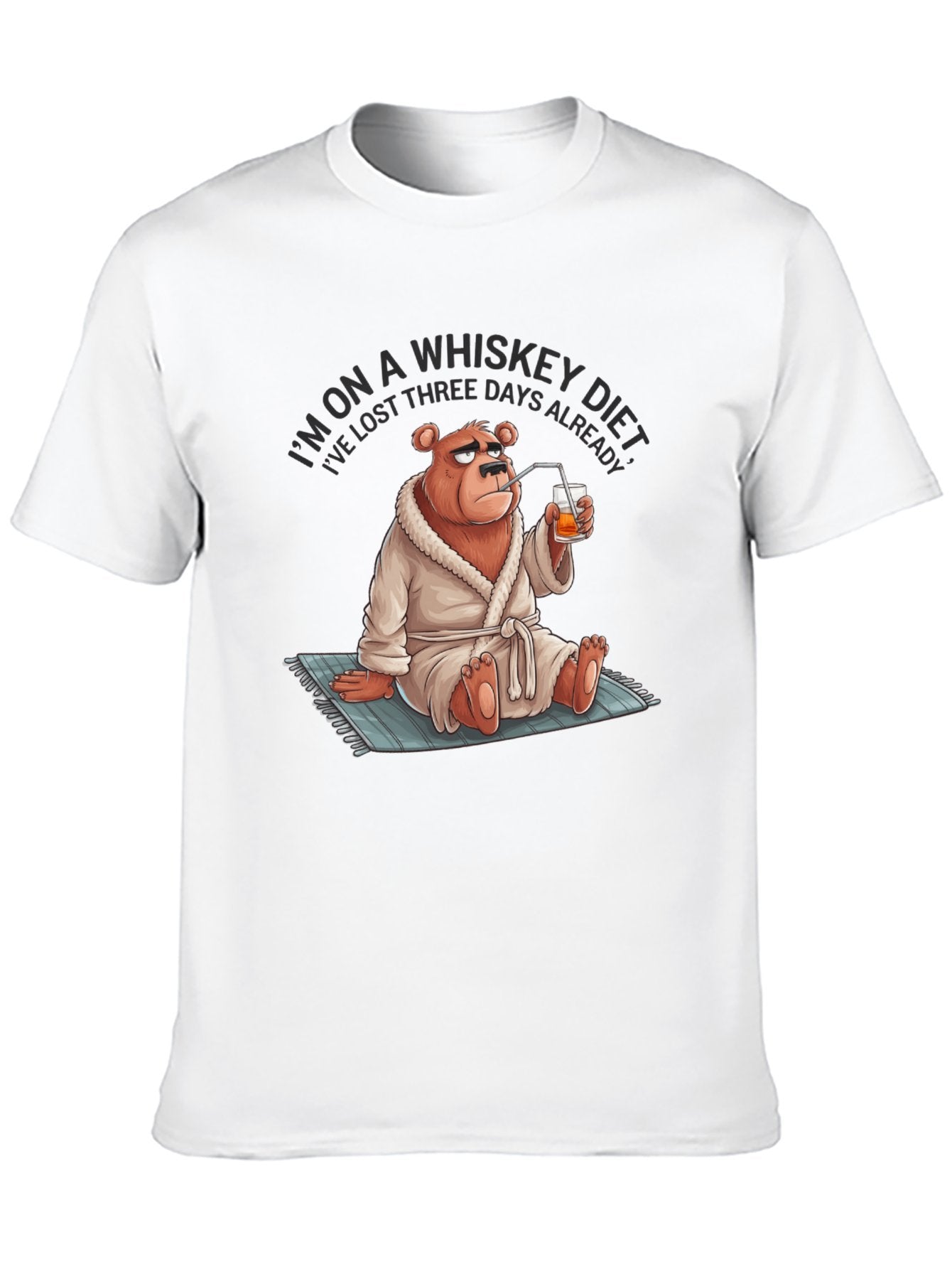 Funny Animals Unisex Cotton T-Shirt with Front Heat Transfer Print Xg2wd2sv4ort