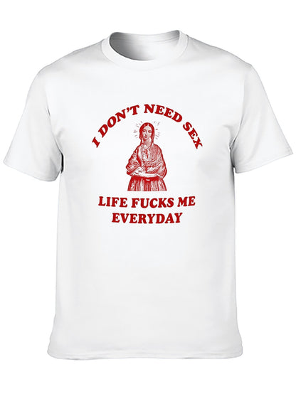 Unisex Cotton T-Shirt with Front Heat Transfer Printxg2kfceozc6q
