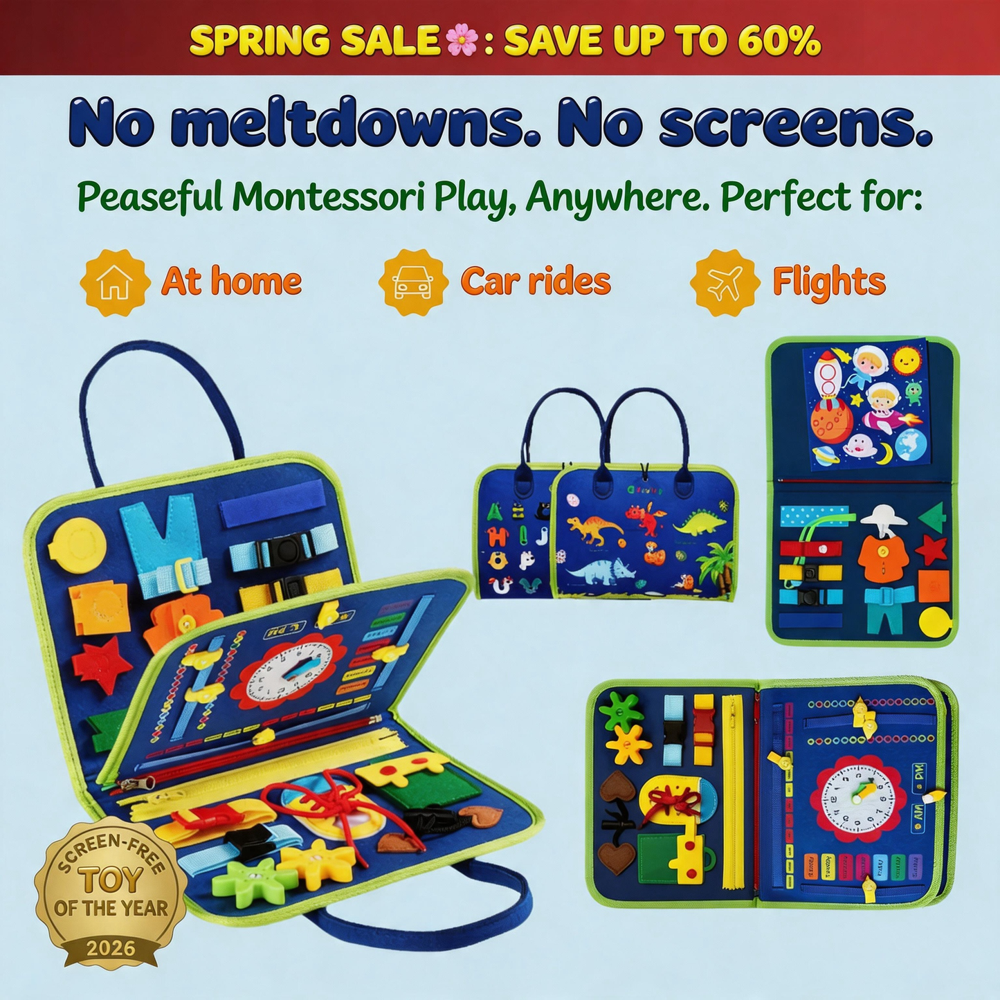 TendyToy™ Montessori Busy Board